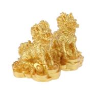 Estatua de la bestia del Dios Qilin, Fengshui Kylin Chi-lin Qilin de cobre chino, para decoración del hogar, 1 par - details 1