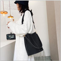 Bolsa para Mujeres Sencilla Tipo Cubo - Bolsa de Mano y Hombro, Material en Piel Abrasivada, Estilo Vintage Euroamericano, Tamaño Grande - details 6