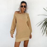 Vestido de ganchillo para mujer, corte holgado, un hombro, moda Otoño-Invierno 2025 - details 7