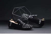 El cuero formal con diseño de cocodrilo hecho a mano de alta calidad es transpirable y adecuado para zapatos de hombre de uso informal. - details 4