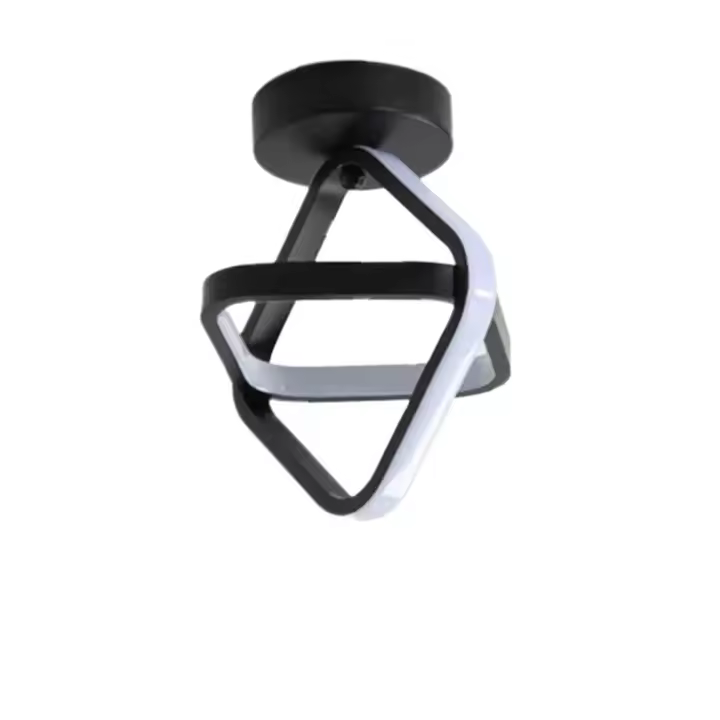 Plafón LED Cruz Cuadrada Goeco Cuadrado Negro 22W 22cm*25cm Luz Blanca 220V - 1