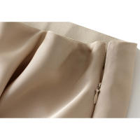 Faldas de satén para mujer, Falda Midi informal de seda, faldas largas de cintura alta - details 2