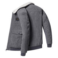 Chaquetas gruesas de lana para hombre, abrigo de PANA con cuello de piel a la moda, prendas de vestir militares informales, novedad de otoño e invierno, 2024 - details 6
