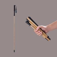 Palos de Trekking de Bambú Palos de Senderismo de Fibra de Carbono Portátiles Plegables de 5 Secciones Equipo de Escalada para Caminar al Aire Libre - details 1