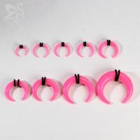 ZS-Piercing acrílico con forma de cuerno para la nariz, 1 unidad, 1,6-10MM, gran calibre, para el tabique, negro, blanco, rosa, joyería - details 7