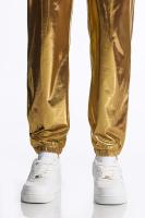 Modo Superficie brillante estampage à chaud hommes pantalons décontractés Harajuku Hip Hop Disco danse Streetwear cordon discothèque pantalon - details 6