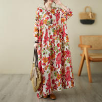 Vestido Vintage de Algodón de Manga Larga Talla Grande, Elegante y Suelto para Mujeres - details 66