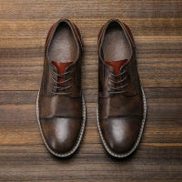 Zapatos casuales de negocios tendencia retro zapatos de cuero de gran tamaño - details 38