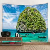 Tapiz de playa Tropical nórdico, Mandala colgante de pared Hippie, decoración de dormitorio, tapiz psicodélico, tapiz bohemio, 6 tamaños - details 2