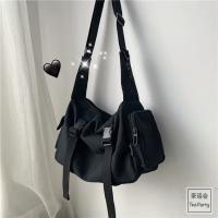 Bolso cruzado de Lienzo a la Moda para Mujeres Bolso de Hombro de Color Sólido, Gran Capacidad, Estilo Casual para Mujeres y Hombres jóvenes - details 13