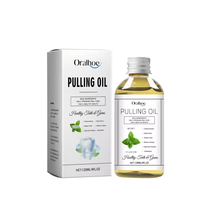 El coco oral refresca el aliento, limpia los olores, las manchas, la suciedad y embellece los dientes con aceite de enjuague bucal. - 1