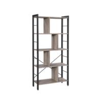 Ordenador, Escritorio de Esquina en Forma de L, Escritorio con 2 Estantes, Ahorra Espacio, para Juegos, Oficina Casa, Fácil de Montar, Greige y Negro LWD72MB - details 11