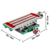 SucceBuy Mesa de fresado 450 × 170 mm (17,7 × 6,7 pulgadas), mesa de trabajo deslizante compuesta de 30 kg, fresadora transversal de 2 ejes y 4 vías para soportes de taladro y fresado de banco - details 1