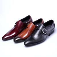 Nuevos zapatos de cuero PU para hombres formales británicos grandes de trabajo superior brillante de moda de negocios y ocio - details 3