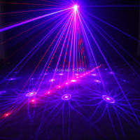 Proyector Láser ESHINY Rojo-Azul 18 Patrones de Iluminación para Discoteca, Fiesta de Baile, Bar de Navidad KTV Luces de Escenario para DJ - details 5