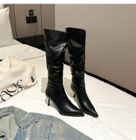 Nuevas botas de tacón fino para hombre pequeño pero botas de moda hasta la rodilla botas de mujer - details 31
