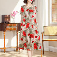 Elegante Vestido de Verano 2024 Estilo Vintage Suelto para Mujeres Cuello en V Casual - details 2