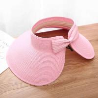 Nuevo sombrero con viseras de verano para mujer, sombreros de paja con lazo grande y ancho, gorros de protección UV para playa para mujer - details 7
