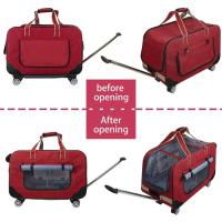 PETEMOO Transportín Plegable para Mascotas con Ruedas extraíbles Bolsa de Transporte para Gatos Perros, Conejos, Gatitos, Cachorros, Viajes, Senderismo, Camping - details 3