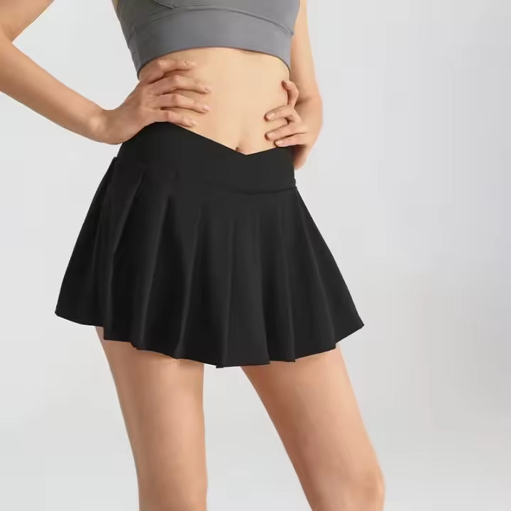 Falda deportiva de 5 colores, falda de secado rápido para exteriores, falda de tenis antideslumbrante, falda de tenis plisada de cintura alta transpirable de secado rápido para verano - 1
