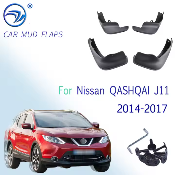 unids/set estilo de coche protector contra salpicaduras guardabarros apto para 14-17 Nissan QASHQAI J11 Defensa - 1