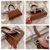 Mini bolsa de hombro con cordones para mujeres, correa de hombro para mujeres, solapa de cuero PU, cadena, moda - details 6