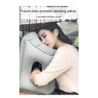 Almohada de Viaje Inflable Mejorada Soporte de Cuello para Descanso en Aire y Oficina - details 7