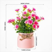 Nuevas flores falsas en maceta, plantas falsas de hoja perenne, adornos en maceta, decoración de mesa bonsái, maceta de árbol simulado, plantas, decoración del jardín del hogar - details 4
