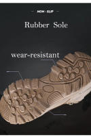 Zapatos de senderismo de estilo clásico para hombre, zapatillas antideslizantes con cordones resistentes al desgaste, deportivas para correr al aire libre, novedad - details 4