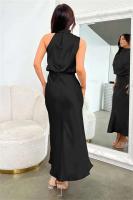 Elegante Vestido de Satén de Seda de Verano de Alta Gama Vestido Largo Sin Mangas para Mujeres - details 54