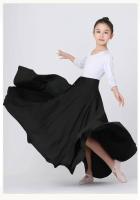 Falda Flamenco para niña, española, vesti largo danza del vientre, oscilante grande, falda gitana rendimiento de Color - details 16