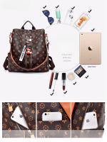 Mochila estampada versátil e informal para mujer, bolso de mamá de doble uso, a la moda, con conector para auriculares y gran capacidad - details 1