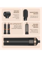 Cepillo secador de pelo 5 en 1, cepillo de secado de pelo, rizador de aire, estilizador de envoltura de rizador de aire, cepillo de aire caliente desmontable, cepillo de secado de iones negativos,1000 vatios de potencia - details 2