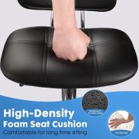 Taburete Giratorio Cuadrado con Resalto Ajustable Negro Ottomanas - details 6