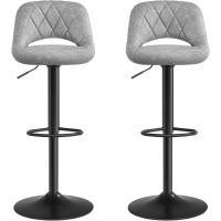 Taburete de Bar Juego de 2 Sillas de Cocina con Marco de Metal Estable y Cubierta de Terciopelo - details 29