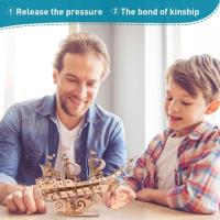 Rompecabezas 3D de Madera para niños y Adultos, Kits de construcción de Barcos, Juegos de Bricolaje artesanales - details 6