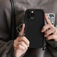 Funda de silicona líquida para iPhone, carcasa suave a prueba de golpes, de lujo, gruesa, mate, para iPhone 15, 13, 14, 11, 12 Pro Max, 15 Plus - details 1