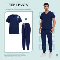 Trajes quirúrgicos de enfermera Unisex para hombre y mujer, uniforme médico de Hospital, pantalones para correr, uniformes veterinarios de enfermería - details 6