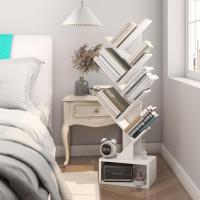 Estantería de árbol, Librería Alta de 6 Niveles Estantería Estrecha de madera con cajones para Sala de Estar, Dormitorio 38×19×112CM Marrón Rústico - details 12