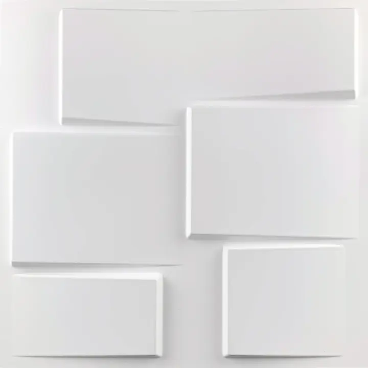 Panel de pared 3D blanco, ladrillo de espuma impermeable, pegatina de pared no autoadhesiva, papel tapiz de fondo moderno clásico, techo de baño - 1