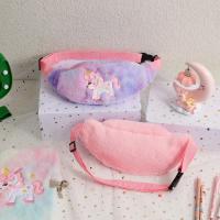 Piñonera de felpa de unicornio para niños, bolsos cruzados de princesa pequeña, dibujos animados para jardín de infantes, bols - details 3