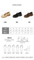 Nuevo Xiaoxiangfeng boca poco profunda T cinturón suela gruesa tacón medio zapatos pequeños de cuero casual zapatos de mujer - details 2