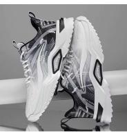 Deportes informales de alta calidad para hombre con parte superior de malla transpirable, suela elástica de PVC, zapatos cómodos para caminar, zapatos de gran tamaño para el verano - details 11