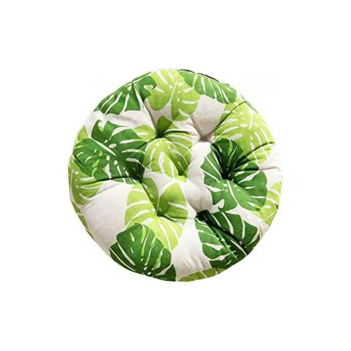 Cojín antideslizante para silla de estudiante, cojín redondo para silla de aula, Tatami, 40cm (verde plátano) - 1