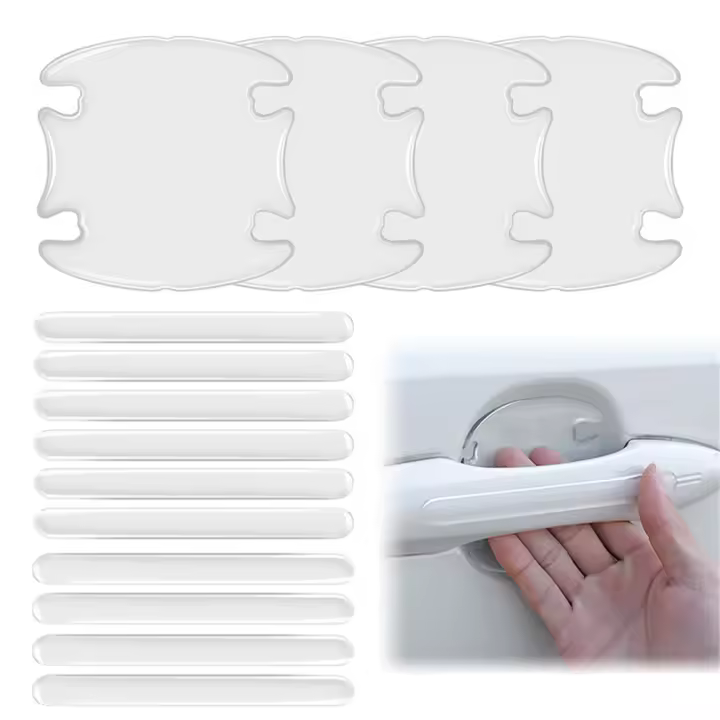 Protector antiarañazos para manija de puerta de coche, película protectora Invisible para vehículos - 1