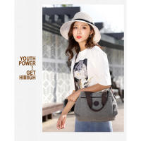 Bolso de lona para mujer, bolso de hombro informal para mujer, bolso de mensajero portátil de Color sólido que combina con todo - details 2