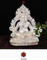 Estatua de adorno de Dios de la riqueza amarilla s999, plata pura, Buda del destino Original, adoración en el hogar - details 0