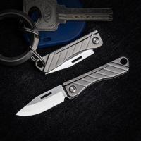 Mini cuchillo plegable TC4 de aleación de titanio Portátil, cuchillo colgante, desembalaje express, cuchillo de bolsillo, herramienta EDC para regalo - details 7