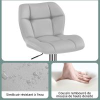 Juego de 2 Taburetes de Barra Ajustables de Altura Sillas de Cocina Industrial Metálicas - details 5