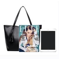 Bolsos de mano de gran capacidad para mujer, bolso de mano con diseño de borla Retro, bandolera de cuero de PU de marca de lujo, bolso principal con asa superior para mujer - details 14